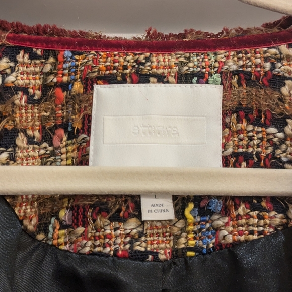 Anthropologie Ett Twa Tweed Coat L EUC - Picture 6 of 11